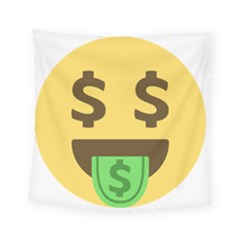 Money Face Emoji Square Tapestry (small) by BestEmojis