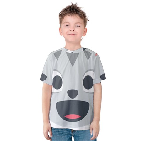 Cat Smile Kids  Cotton Tee by BestEmojis