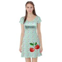 Cheeky Cherry Short Sleeve Skater Dress