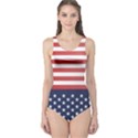 Flag Star Line2 Flag Stars One Piece Swimsuit View1