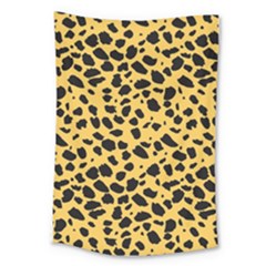 Skin Animals Cheetah Dalmation Black Yellow Large Tapestry by Mariart