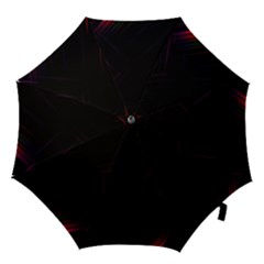Streaks Line Light Neon Space Rainbow Color Black Hook Handle Umbrellas (small) by Mariart