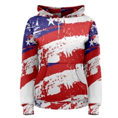Red White Blue Star Flag Women s Pullover Hoodie by Mariart