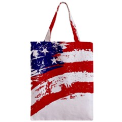 Red White Blue Star Flag Zipper Classic Tote Bag by Mariart