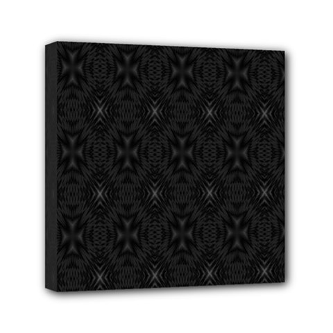 Star Black Mini Canvas 6  X 6  by Mariart