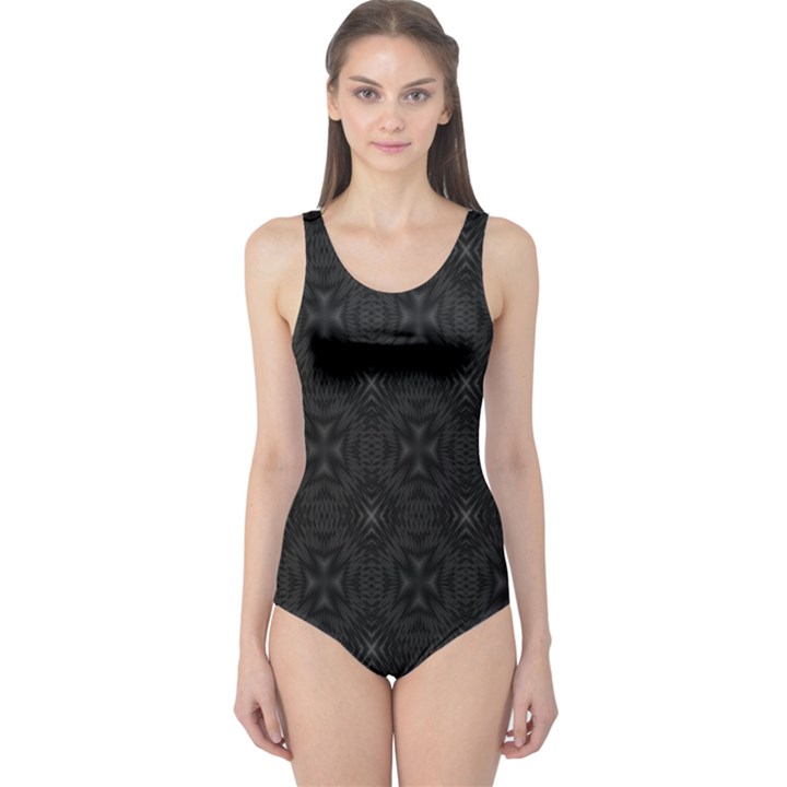 Star Black One Piece Swimsuit