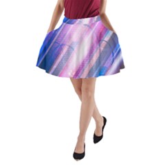 Widescreen Polka Star Space Polkadot Line Light Chevron Waves Circle A-line Pocket Skirt by Mariart