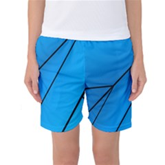 Technical Line Blue Black Women s Basketball Shorts by Mariart