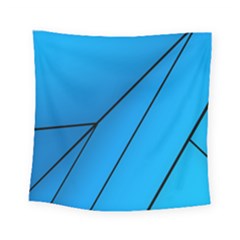 Technical Line Blue Black Square Tapestry (small)