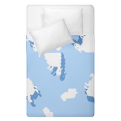 Vector Sheep Clouds Background Duvet Cover Double Side (Single Size)