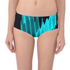 Wave Pattern Vector Design Mid-waist Bikini Bottoms by Nexatart