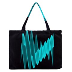 Wave Pattern Vector Design Medium Zipper Tote Bag by Nexatart