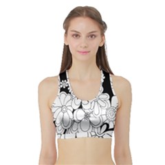 Mandala Calming Coloring Page Sports Bra With Border by Nexatart