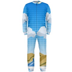 Grid Sky Course Texture Sun OnePiece Jumpsuit (Men) 