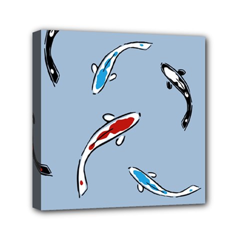 Koi Carp East Vector Seamless Mini Canvas 6  X 6  by Nexatart