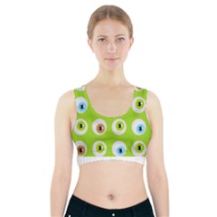 Eyes Background Structure Endless Sports Bra With Pocket by Nexatart