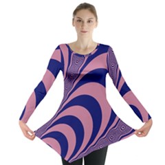 Fractals Vector Background Long Sleeve Tunic 