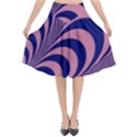 Fractals Vector Background Flared Midi Skirt View1