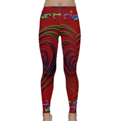 Red Heart Colorful Love Shape Classic Yoga Leggings