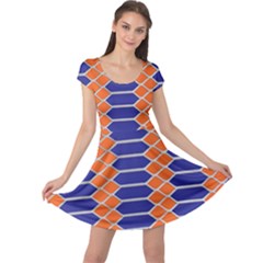 Pattern Design Modern Backdrop Cap Sleeve Dresses