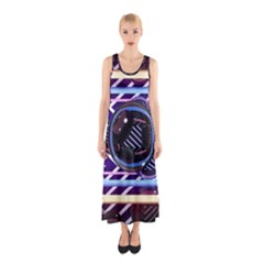 Abstract Sphere Room 3d Design Sleeveless Maxi Dress