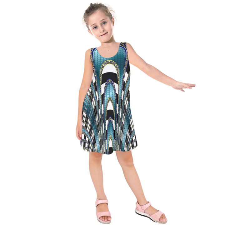 Abstract Art Design Texture Kids  Sleeveless Dress