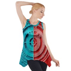 Vector Watch Texture Red Blue Side Drop Tank Tunic by Nexatart