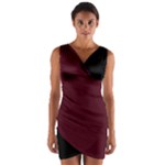 Berry Black Warp Front Bodycon Dress