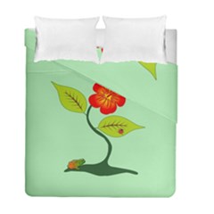 Plant And Flower Duvet Cover Double Side (full/ Double Size) by linceazul