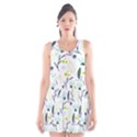 Hand drawm seamless floral pattern Scoop Neck Skater Dress View1