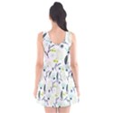 Hand drawm seamless floral pattern Scoop Neck Skater Dress View2