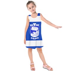 Flag Of Holon  Kids  Sleeveless Dress by abbeyz71