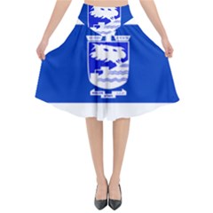 Flag Of Holon  Flared Midi Skirt by abbeyz71