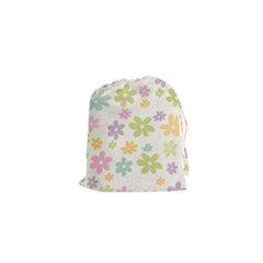 Beautiful Spring Flowers Background Drawstring Pouches (xs)  by TastefulDesigns