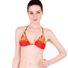 Colors On Red Bikini Top by linceazul