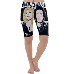 Sid And Nancy Cropped Leggings  by Valentinaart