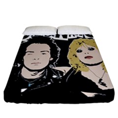 Sid And Nancy Fitted Sheet (california King Size) by Valentinaart