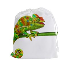 Chameleons Drawstring Pouches (xxl) by Valentinaart