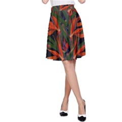 Bird Of Paradise A-line Skirt by Valentinaart