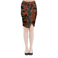 Bird Of Paradise Midi Wrap Pencil Skirt by Valentinaart