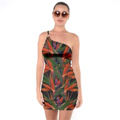 Bird Of Paradise One Soulder Bodycon Dress by Valentinaart