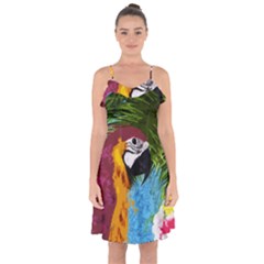 Ara Ruffle Detail Chiffon Dress by Valentinaart