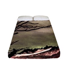 Fantasy Landscape Illustration Fitted Sheet (full/ Double Size) by dflcprints