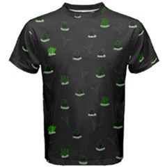 Cactus Pattern Men s Cotton Tee by ValentinaDesign