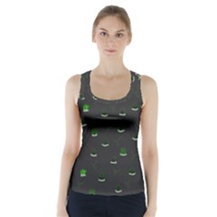 Cactus Pattern Racer Back Sports Top by ValentinaDesign