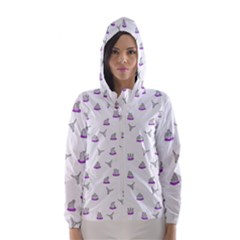 Cactus pattern Hooded Wind Breaker (Women)