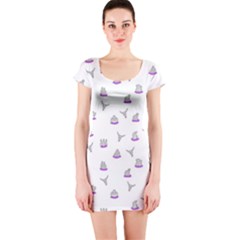 Cactus pattern Short Sleeve Bodycon Dress