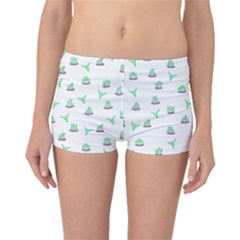 Cactus Pattern Boyleg Bikini Bottoms by ValentinaDesign