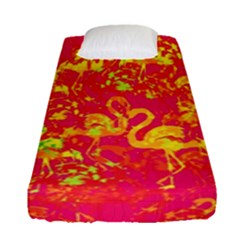 Flamingo Pattern Fitted Sheet (single Size) by ValentinaDesign