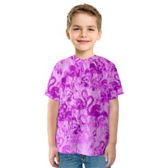 Flamingo Pattern Kids  Sport Mesh Tee